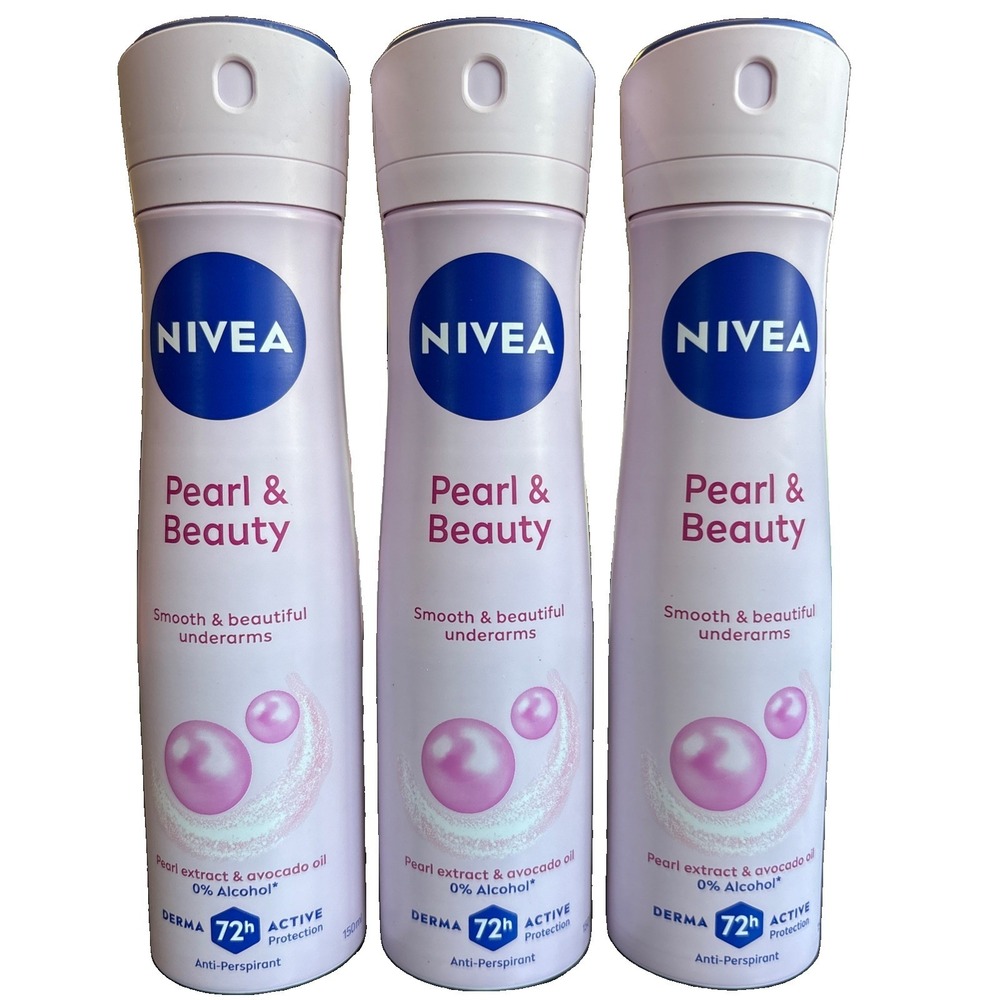 3-PACK Nivea Pearl & Beauty Spray 150 ml